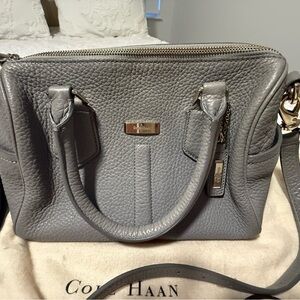 Cole Haan Pebbled Leather Satchel in Gray